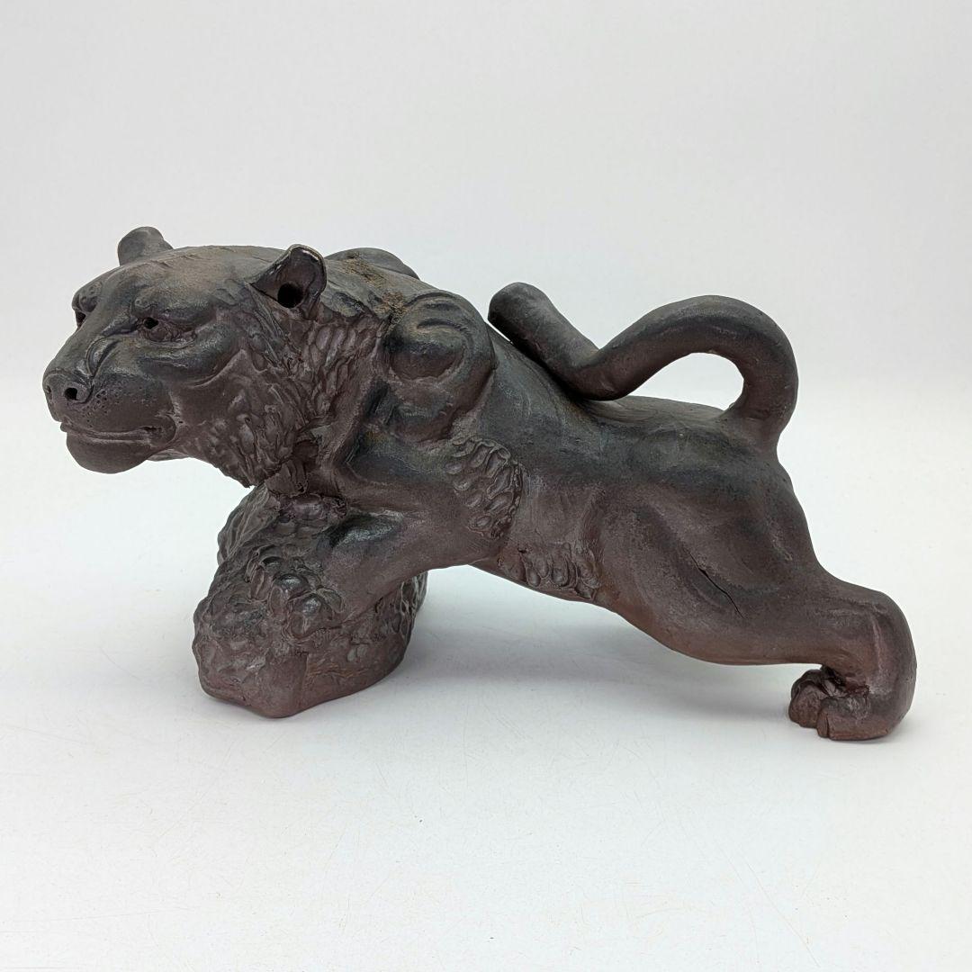 木村陶雲 備前焼 寅置物 虎 トラ Tiger 寅年 干支置物 細工物 縁起物