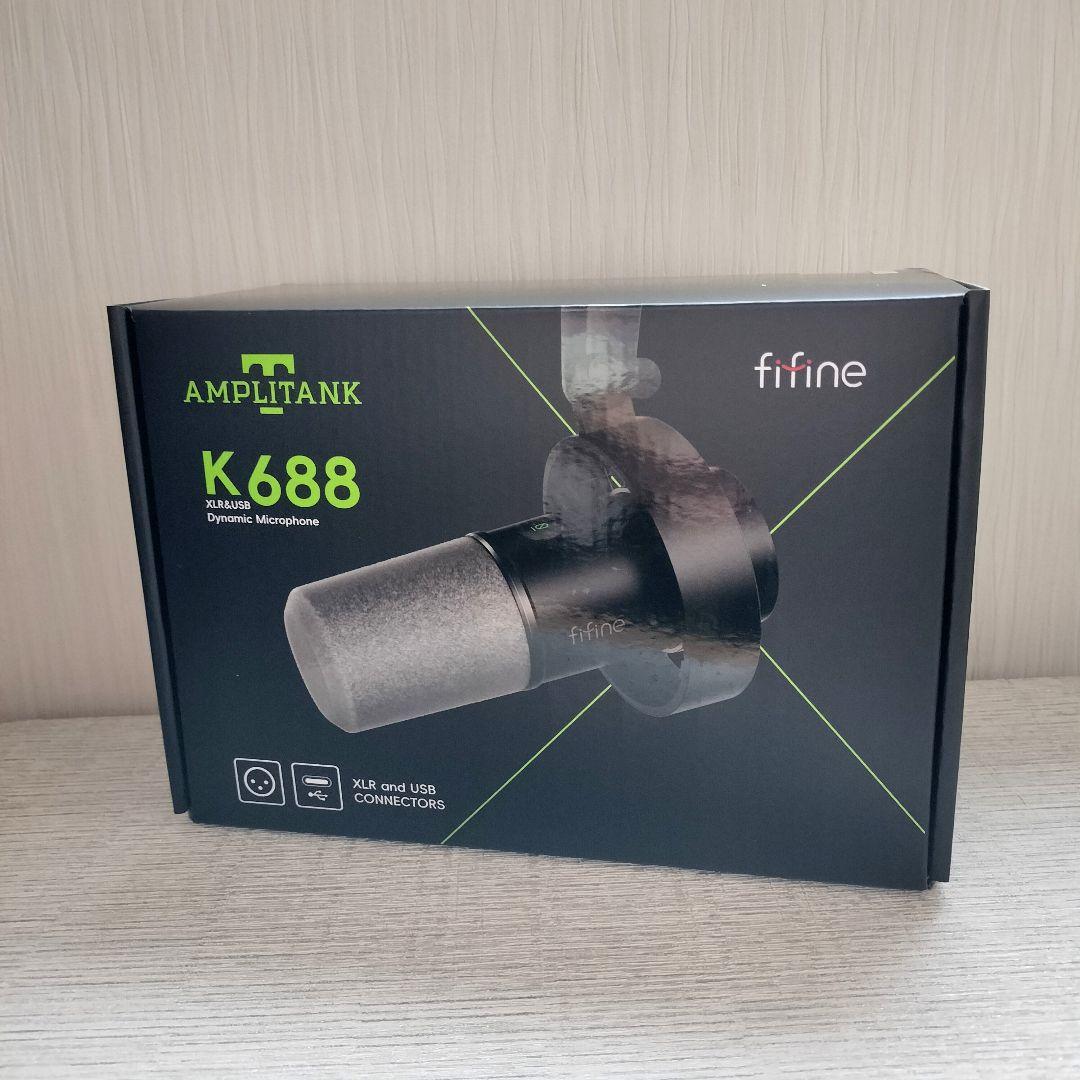 美品 FIFINE ホワイト セット マイク K688 マイクアーム BM88