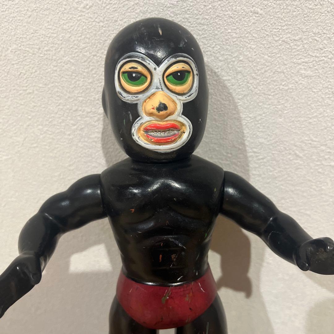 中嶋製作所 タイガーマスク 当時物 ソフビ ミスターシャドー　亀マークあり