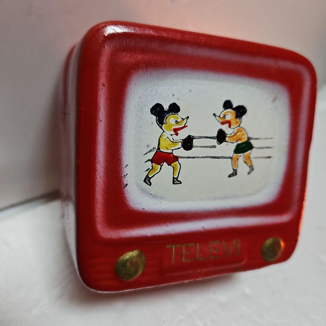 珍品　ミッキー貯金箱　テレビボクシング
