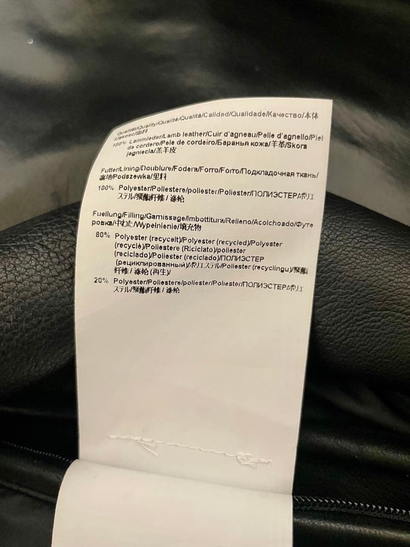 BOSS ブラックレザー シングルライダースジャケット