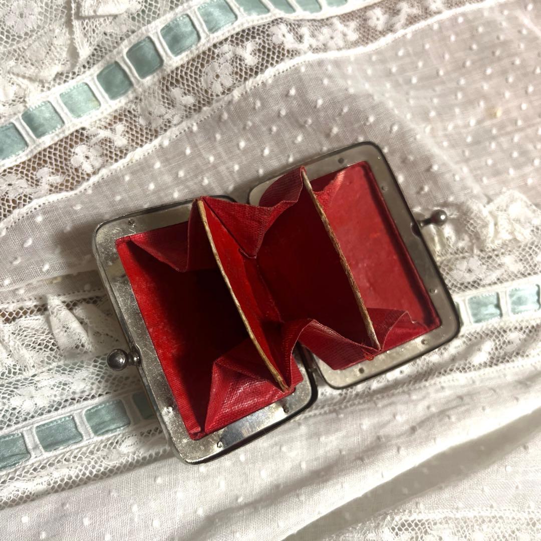 フランス アンティーク マザーオブパール エンジェル　がま口 財布