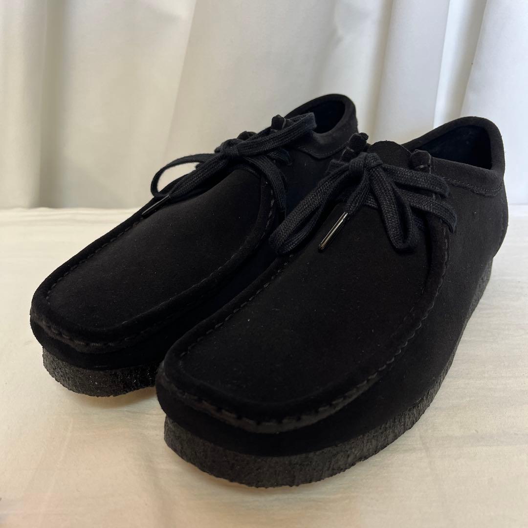 新品 CLARKS ワラビー ブラックスウェード 42