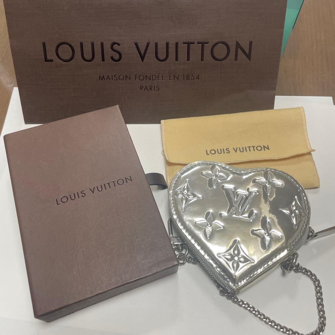ルイヴィトン ケース　小銭入れ モノグラムミロワール ハート型