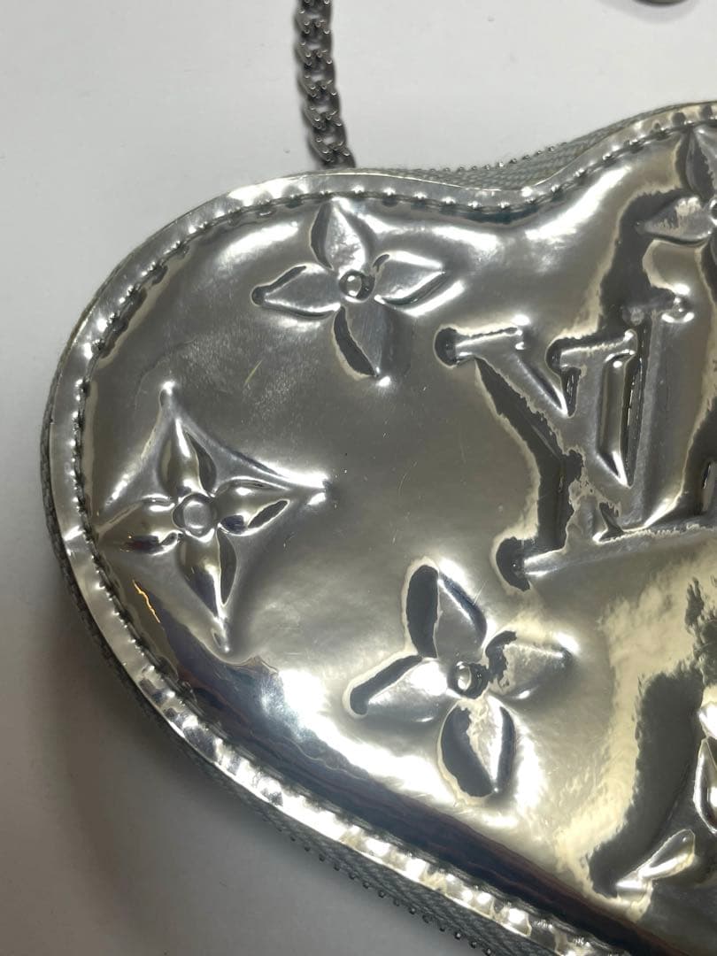 ルイヴィトン ケース　小銭入れ モノグラムミロワール ハート型