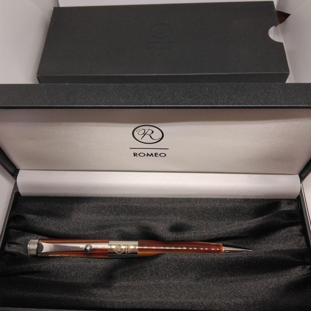 希少　ROMEONo.3 R222　マーブルブラウン　ボールペン
