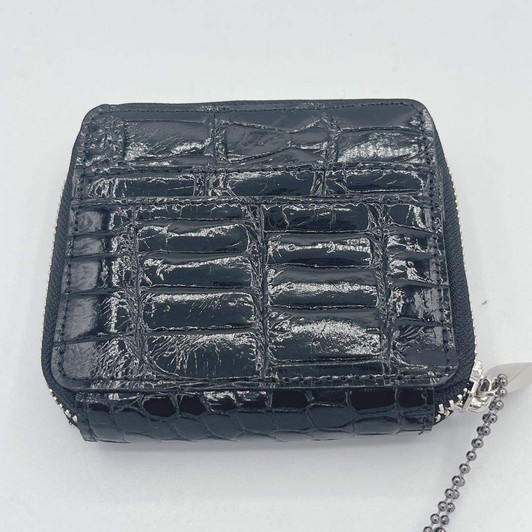 新品未使用　コッコクリスターロ 二つ折り財布 ラウンドファスナー クロコダイル