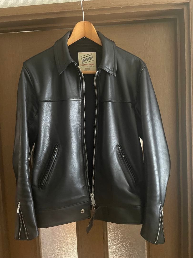666 シングルライダースジャケット　LJM-9TF タイトフィット　牛革