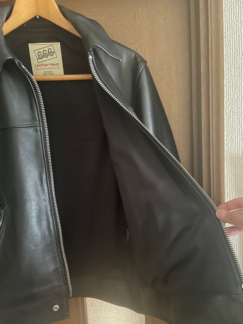 666 シングルライダースジャケット　LJM-9TF タイトフィット　牛革
