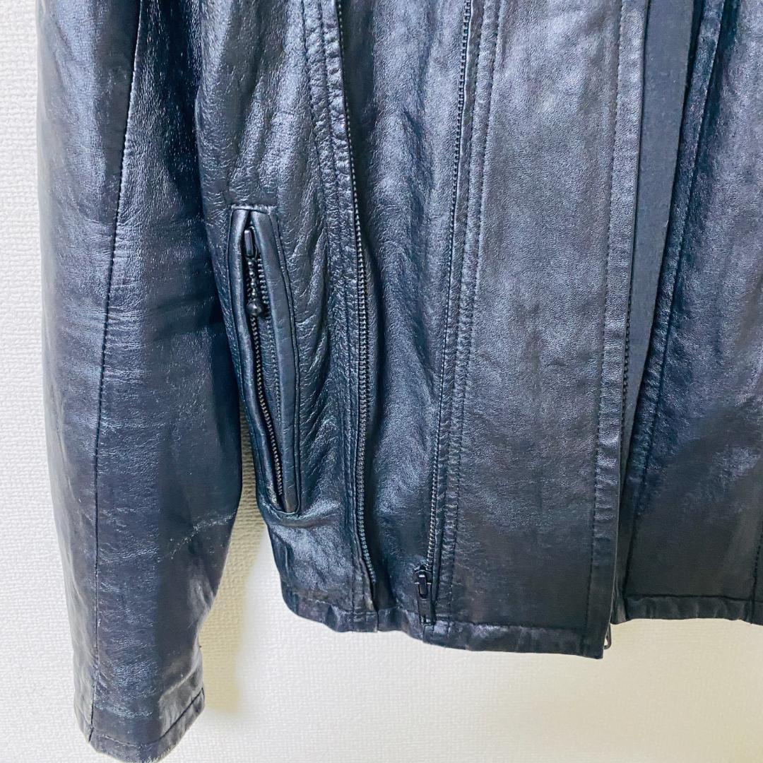 BUFFALO BOBS　 ラムレザー　シングル　ライダースジャケット　M