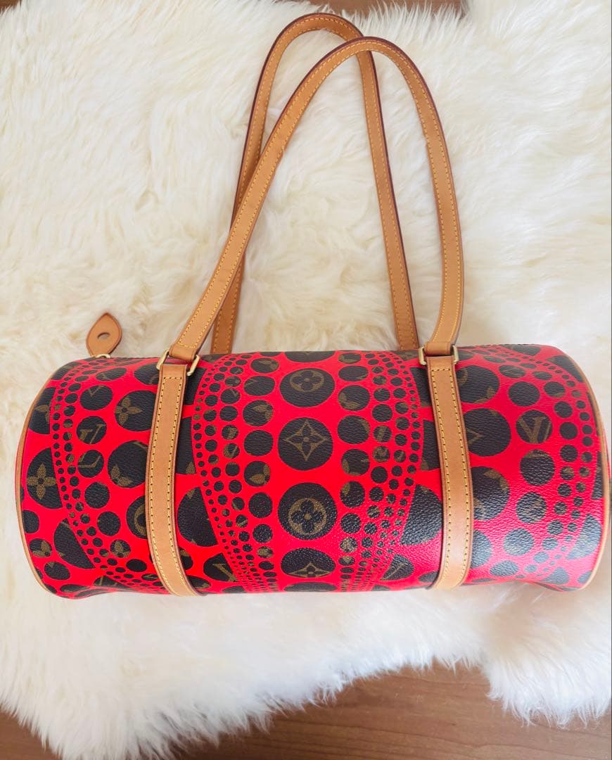 《美品)LOUIS VUITTON パピヨン 草間彌生　パンプキンドット