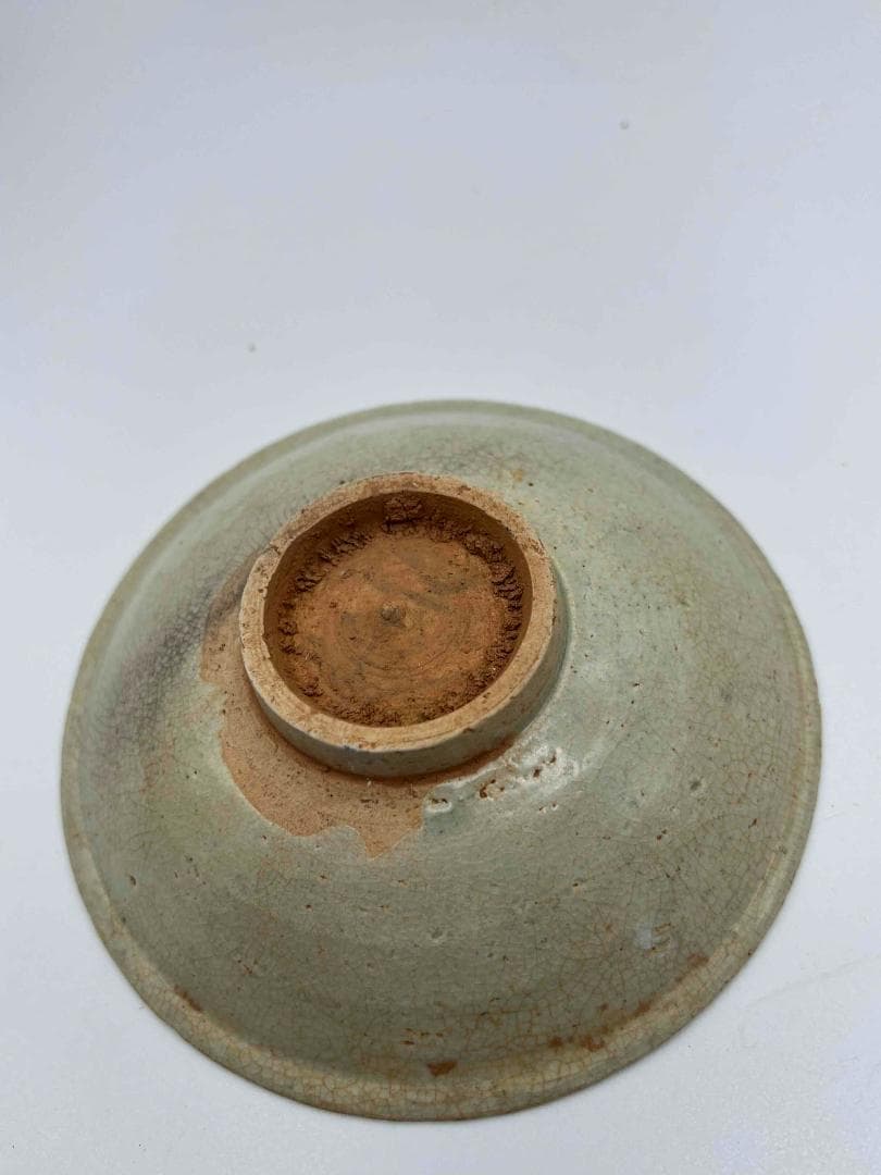 宋時代　青磁茶碗　茶盞 影青　景徳鎮　唐物　古賞物　時代物 茶盞(E-51)