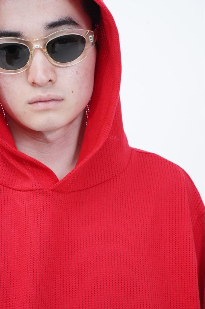 CLASS × MANHOLE ミリタリーメッシュコットンTフーディー