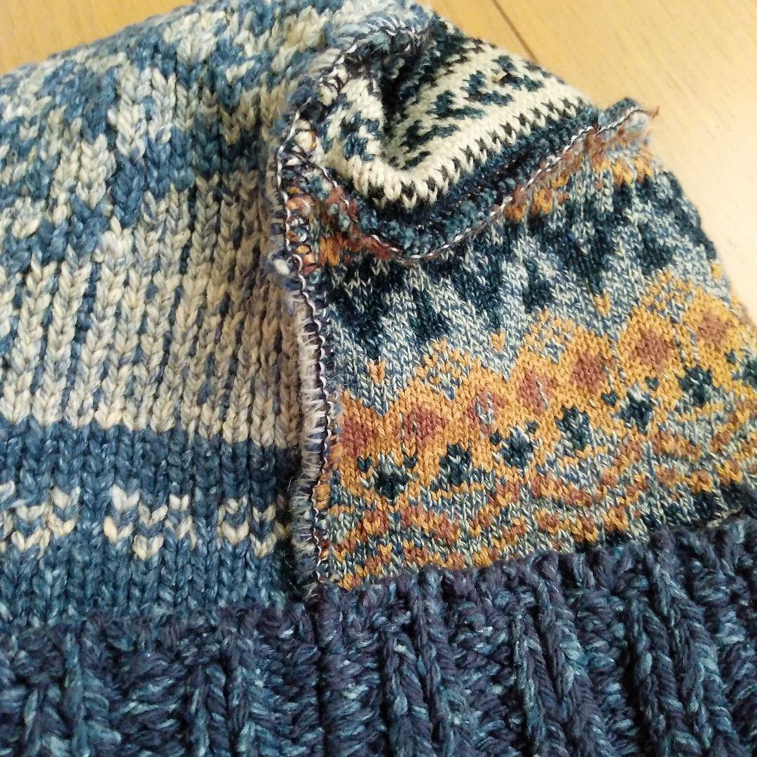 タグあり。2025　45r インディゴ　ニット帽　新品未使用