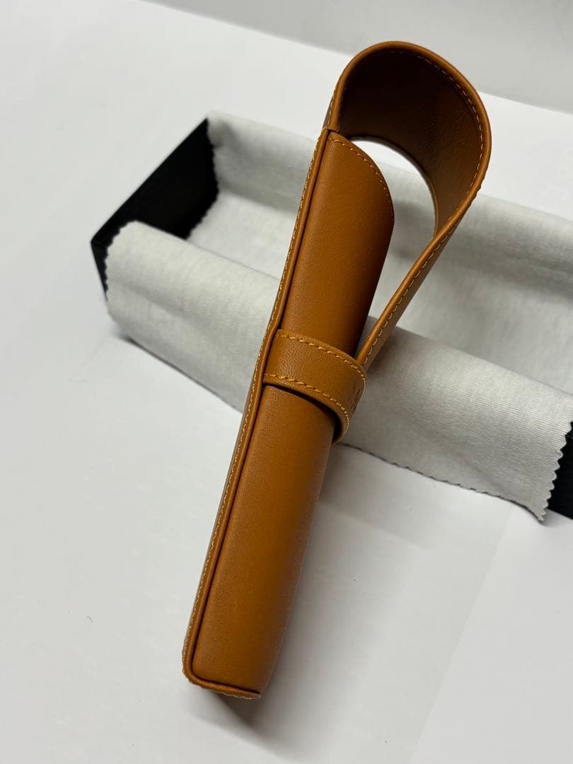 【新品未使用】プレゼントに！元箱付きMONTBLANC ブラウンレザーペンケース