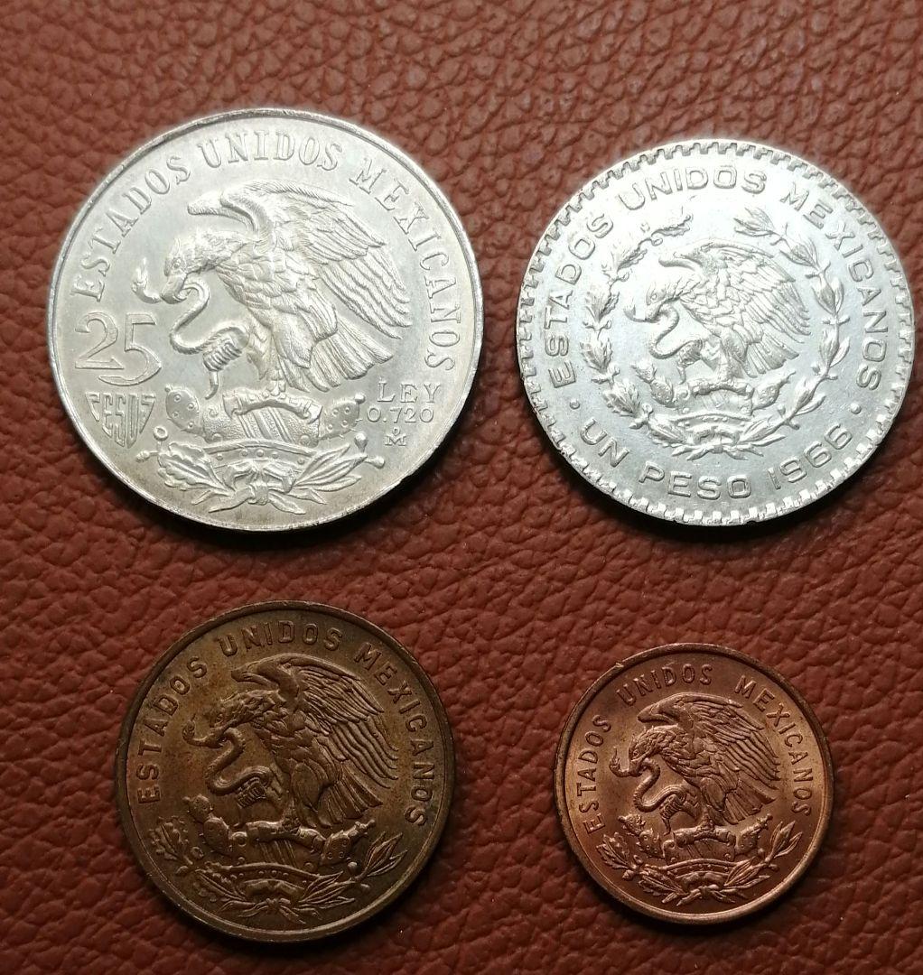 メキシコ旧硬貨。