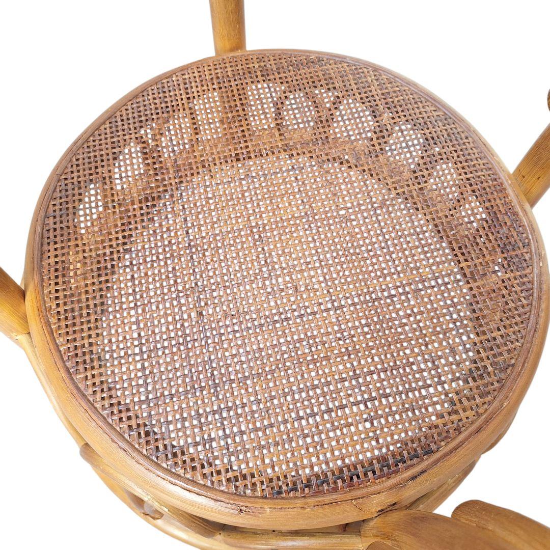 【良品】ヴィンテージ ラタン サイドテーブル ガラス