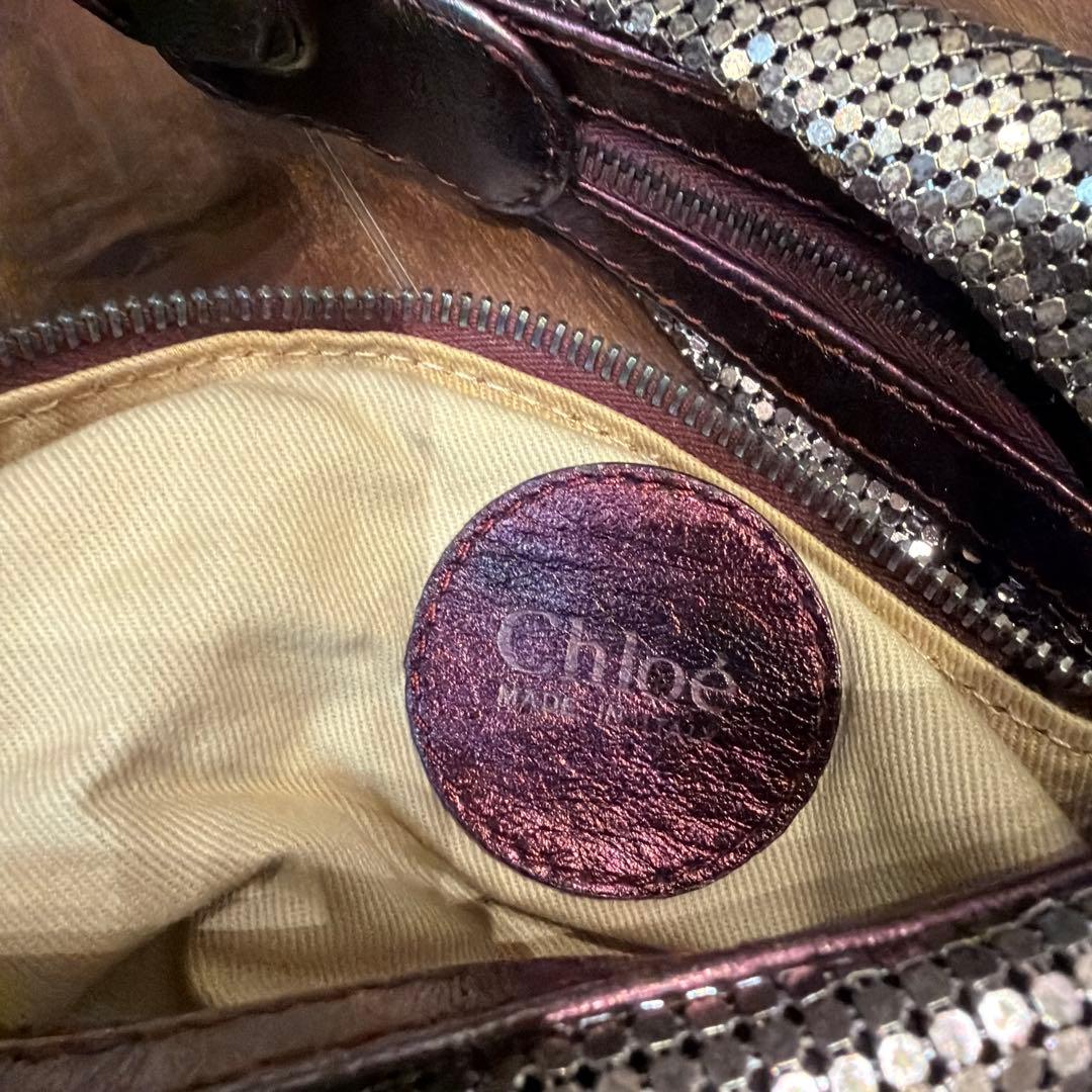 クロエ　Chloe メタリック　パーティバッグ