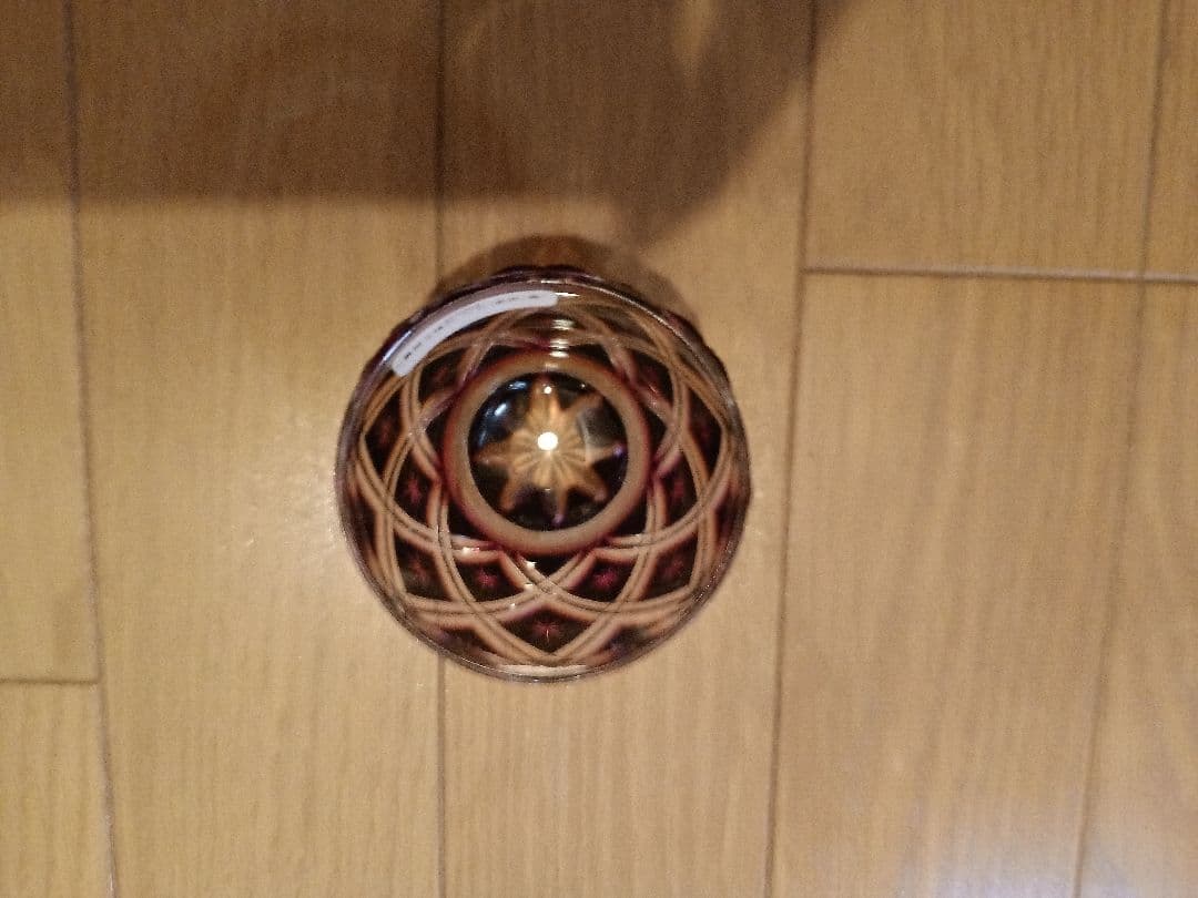 定価44000円鹿児島県薩摩切子二重被せぐい呑猪口一心（黒/金赤）