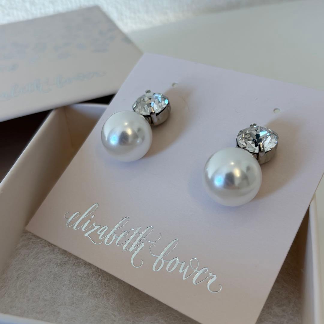 Elizabeth Bower Duet Studパールクリスタルピアス