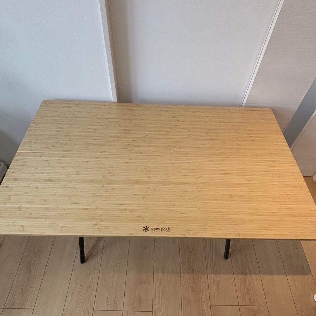 【美品】スノーピーク、 ワンアクションテーブルロングLight Bamboo