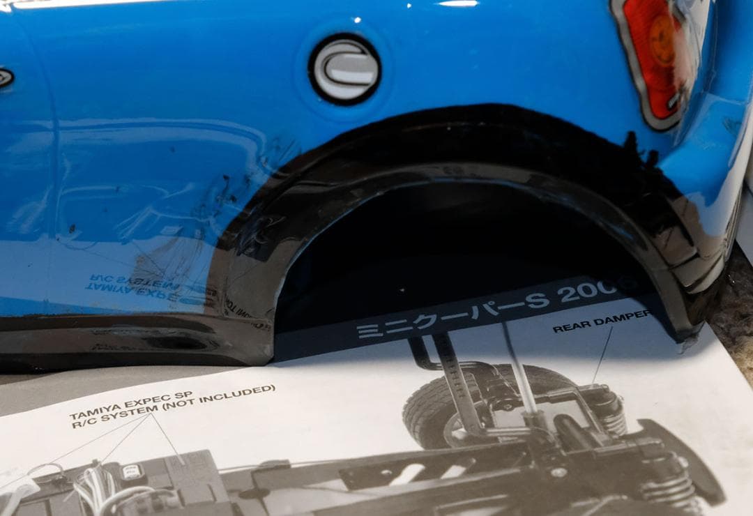 ★くるくる★タミヤ　ミニクーパー2006　組立済　メカ・プロポ付