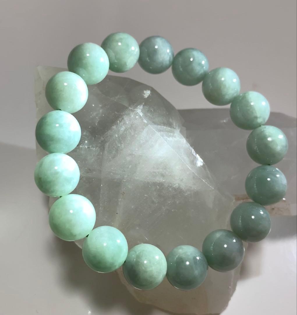 ★ユッキー様★ 【高品質】ミャンマー産天然ヒスイ　ビルマ翡翠　ブレスレット