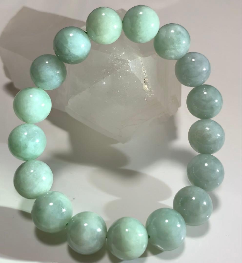 ★ユッキー様★ 【高品質】ミャンマー産天然ヒスイ　ビルマ翡翠　ブレスレット