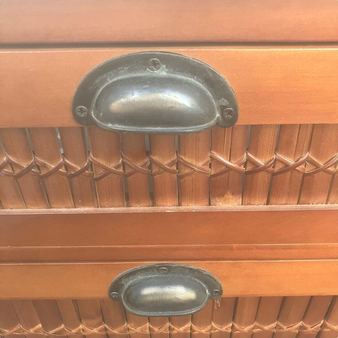 アジアン家具　バンブー　3段チェスト　キャビネット　インドネシア製　インテリア