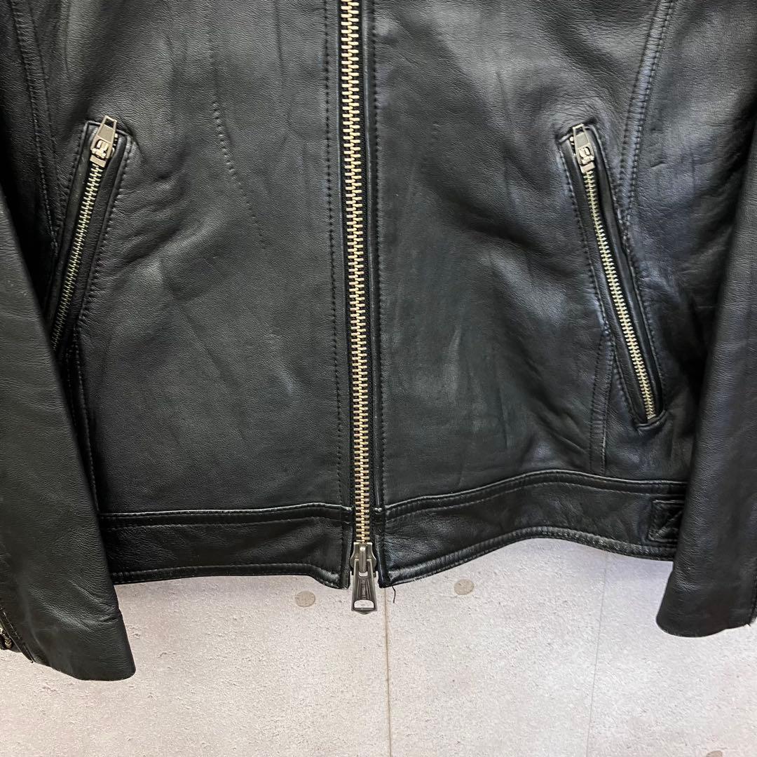 JACKROSE ジャックローズ シングル 羊革 ライダースジャケット 黒 4