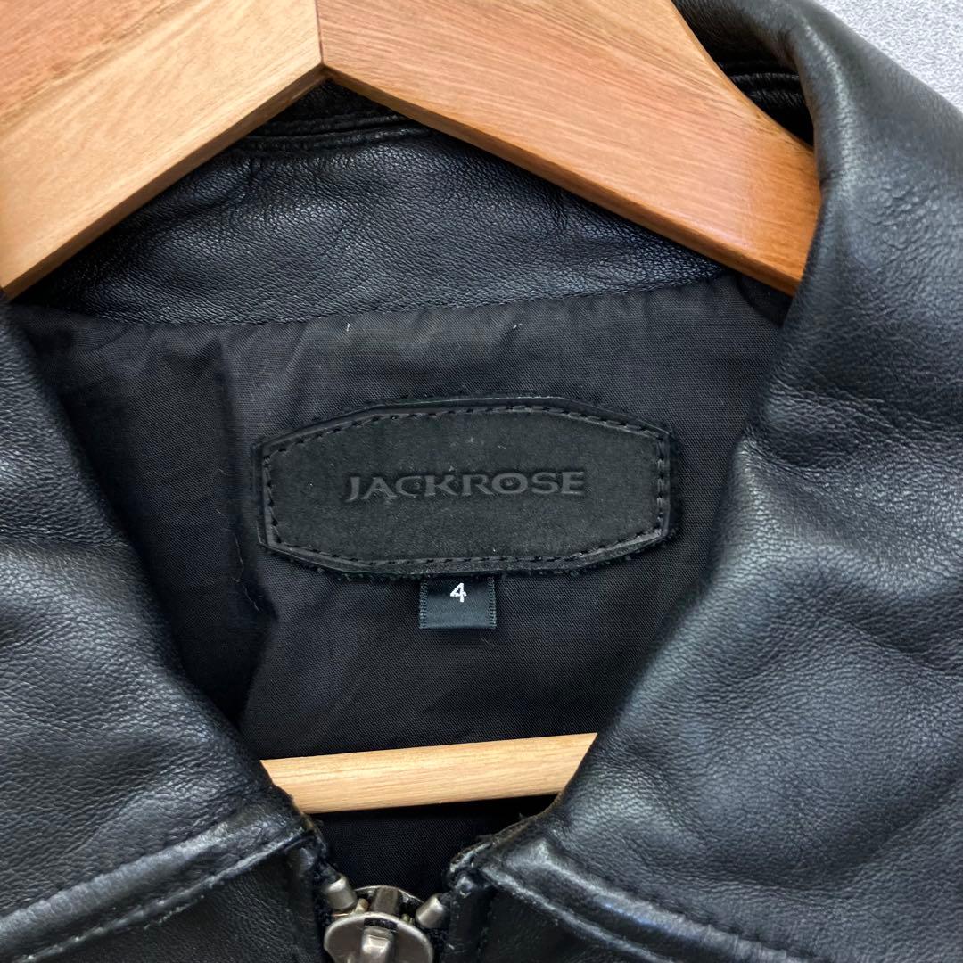 JACKROSE ジャックローズ シングル 羊革 ライダースジャケット 黒 4