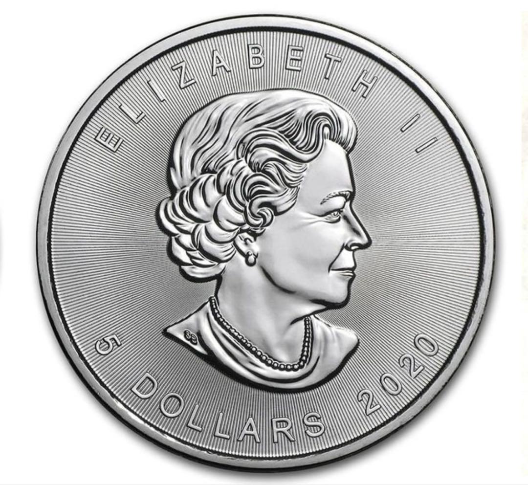 メイプルリーフ銀貨 2020年 純銀 ロール　新品未開封