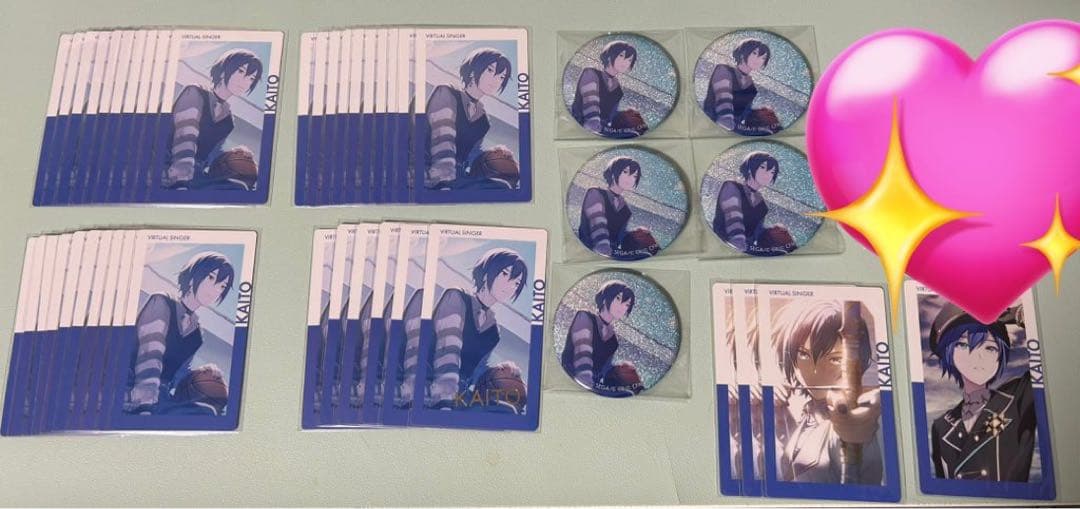 プロセカ グリッター缶バッジ エピカ ノーブルアート KAITO セット