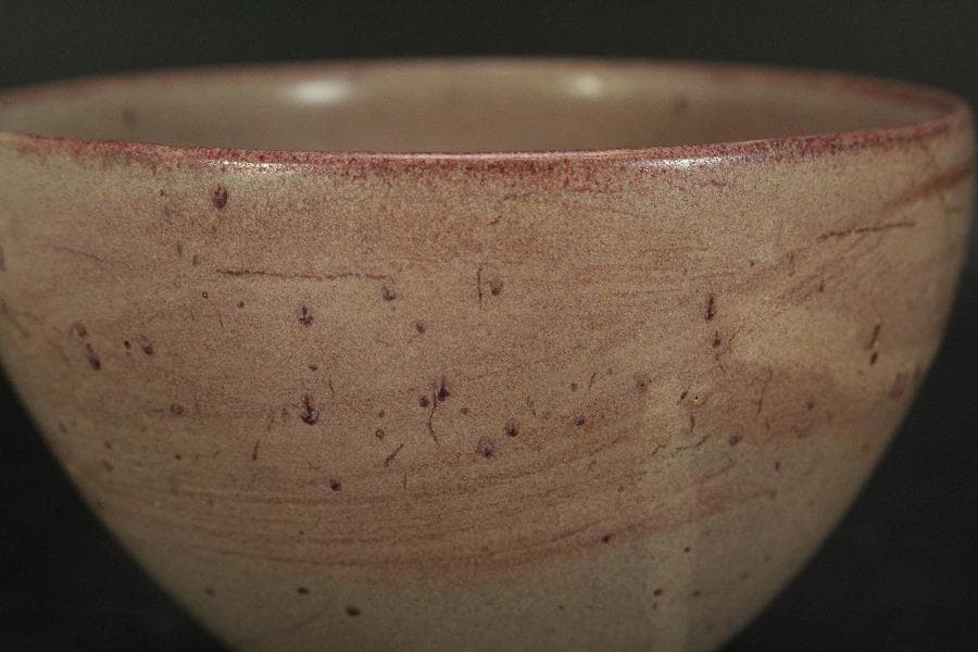 中国美術 鈞窯 斑紫釉 碗 φ14cm 茶道具伝来(LC253)