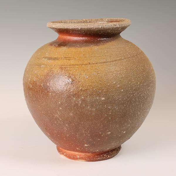 信楽焼【星野亨斉 造】◆自然紬壺◆ 【陶器・壺・花瓶・花入】