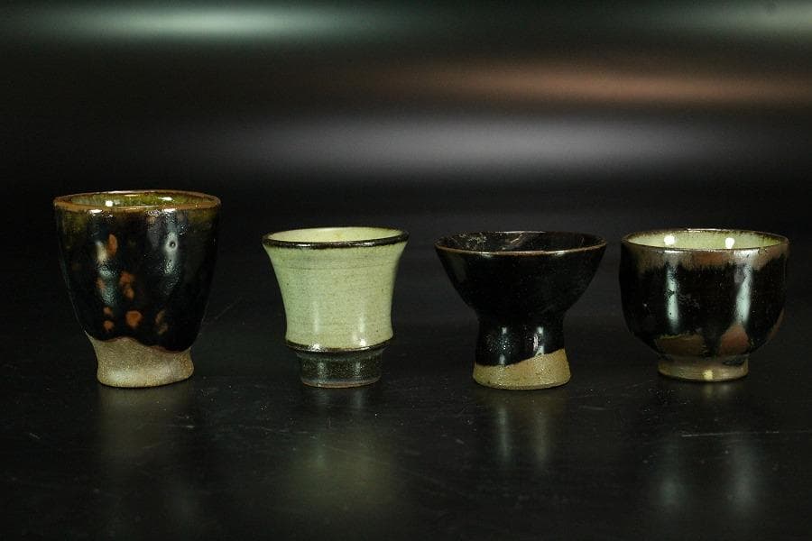 志野 信楽 備前 清代螢盃 九谷 瀬戸 ぐい呑み 盃 十二件(K-A160)