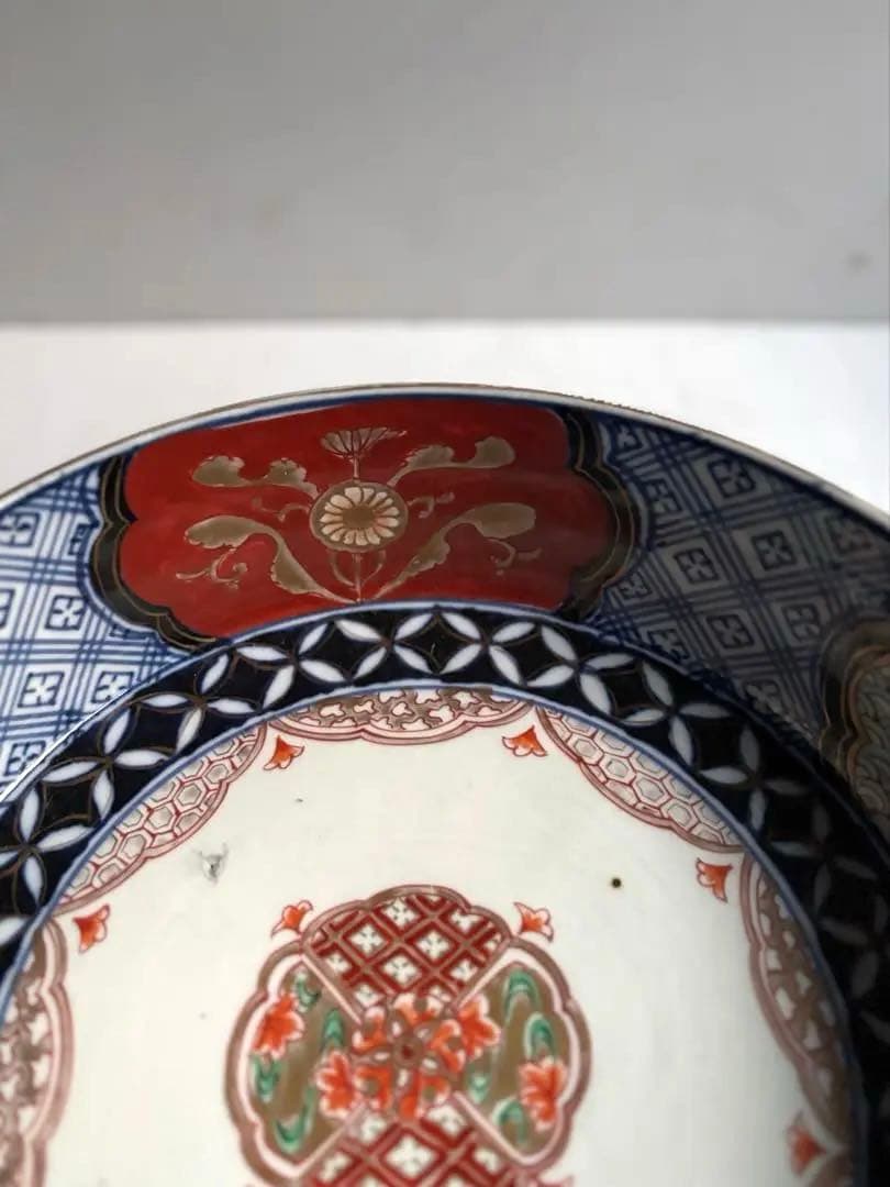 639 骨董 アンティーク 古伊万里 染付 豪華絢爛 色絵鉢 幕末 正月 おせち