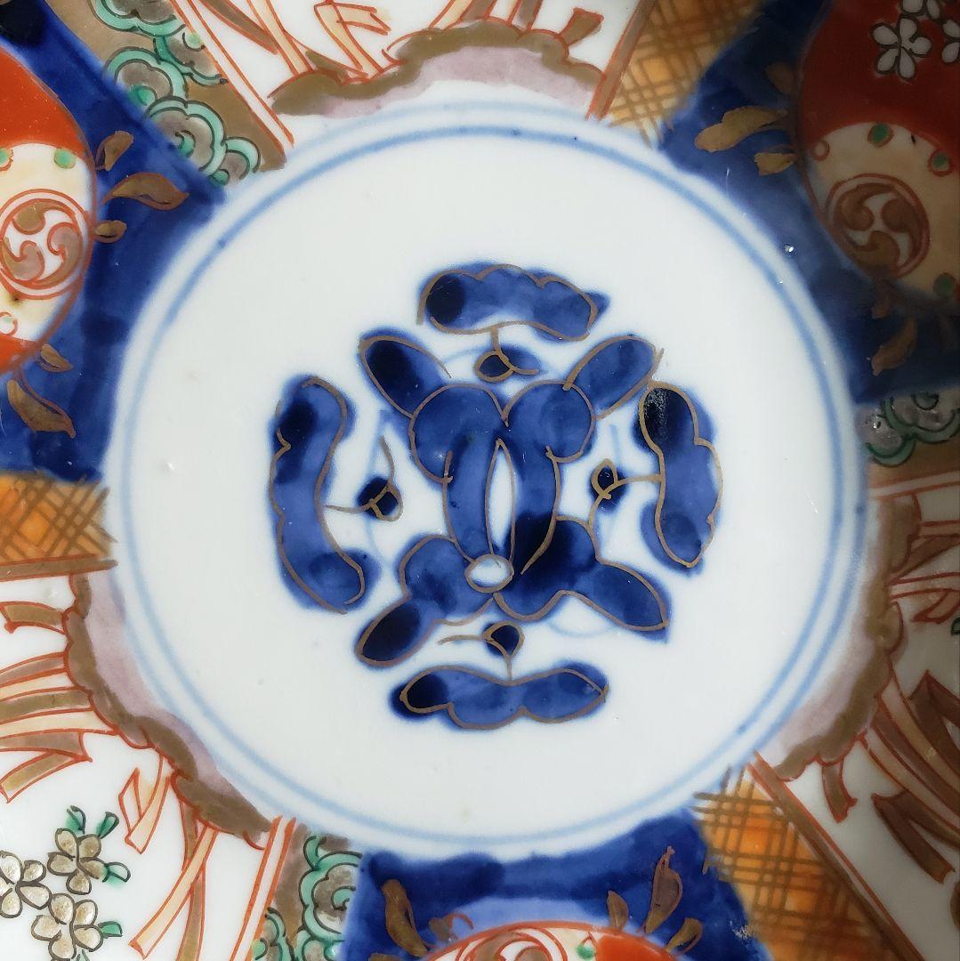 なます皿　江戸時代 色絵金彩 古伊万里 膾皿　 輪花　美品