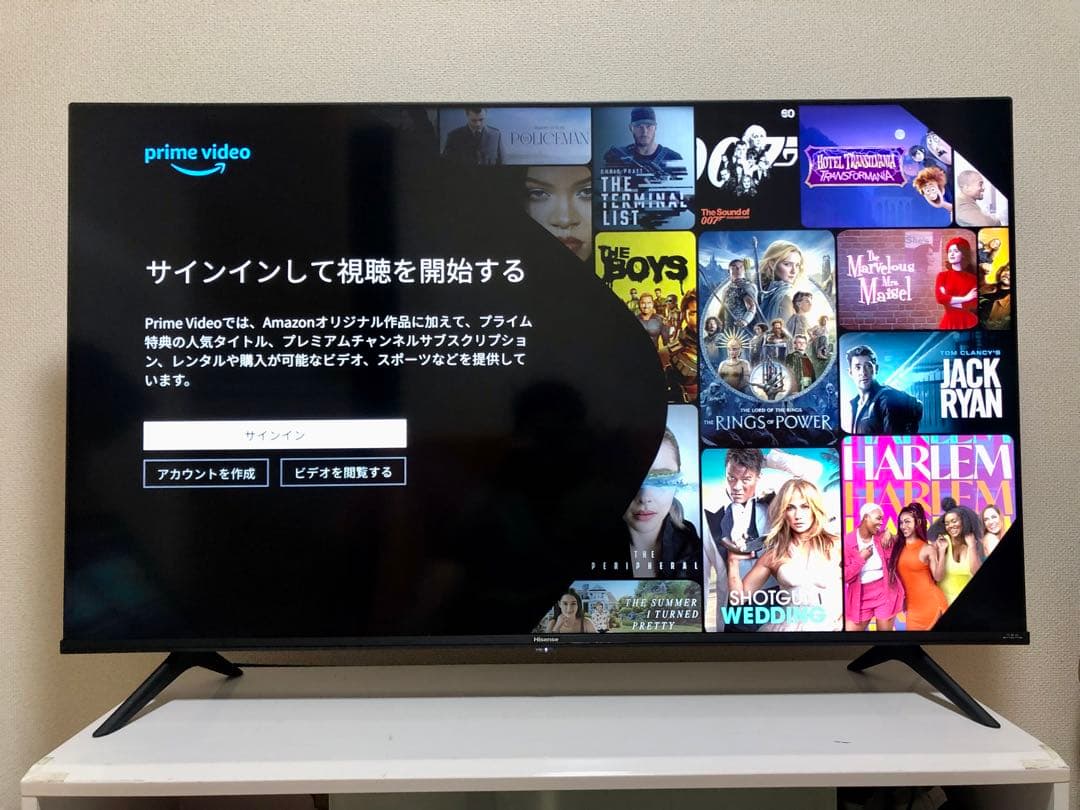 ハイセンス 50V型 液晶テレビ 4Kチューナー内蔵 50E6G 動画アプリ搭載