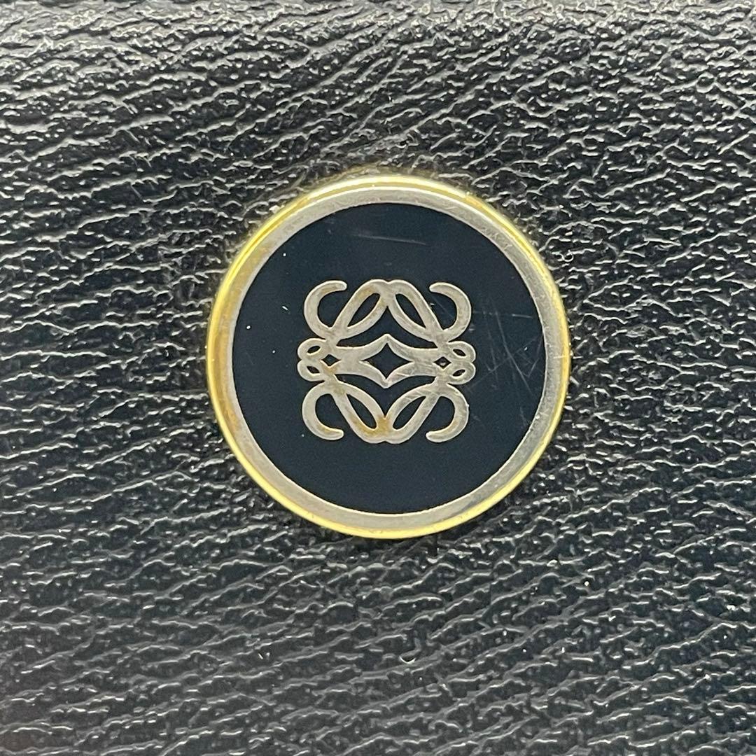 【良品】 LOEWE ロエベ アナグラム レザー 折り財布