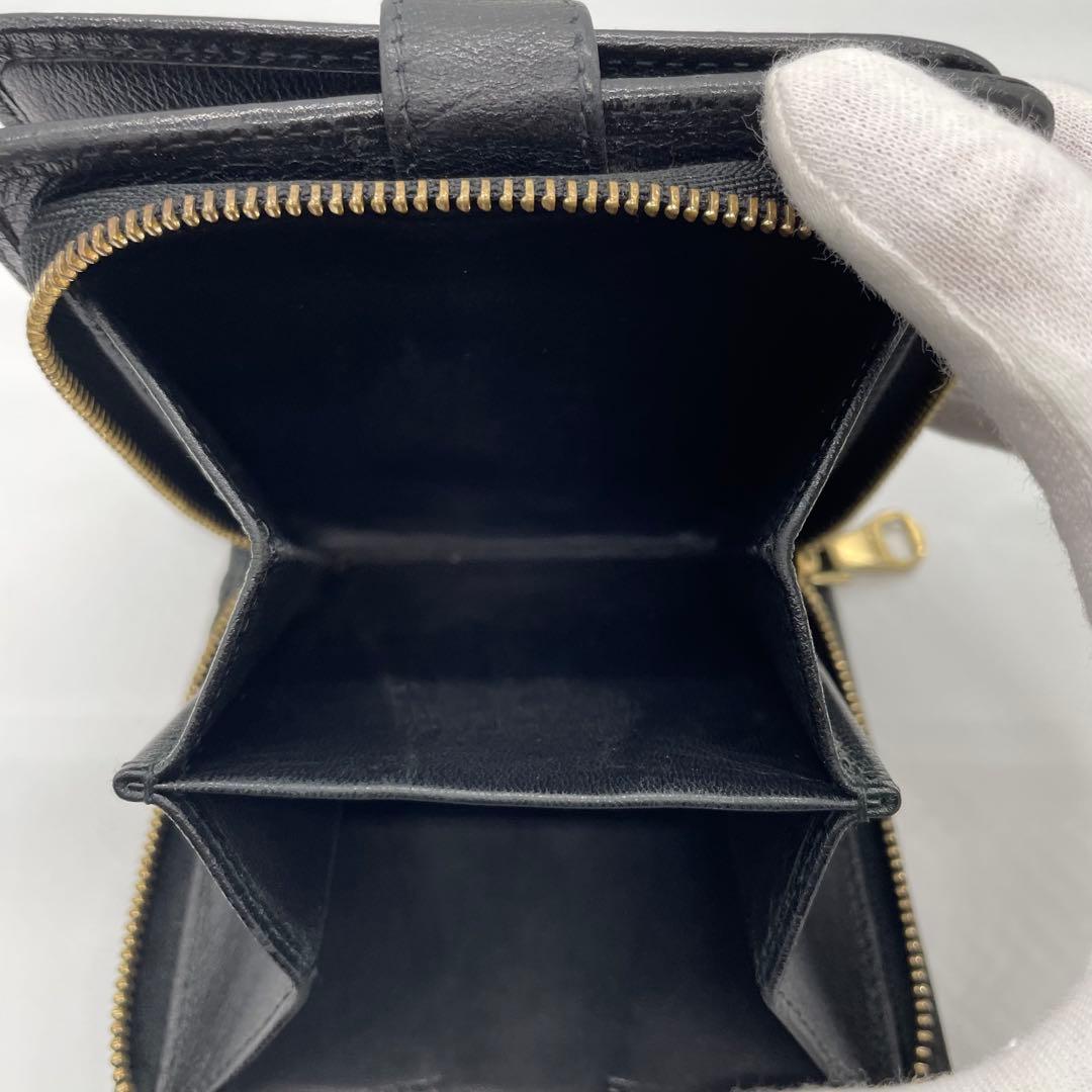 【良品】 LOEWE ロエベ アナグラム レザー 折り財布