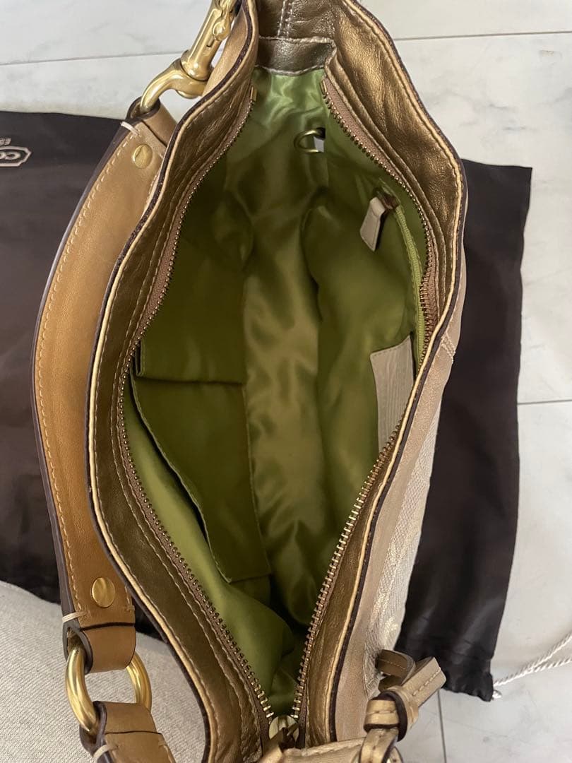 【未使用】COACH シグネチャー ソーホー ワンショルダーバッグ ゴールド