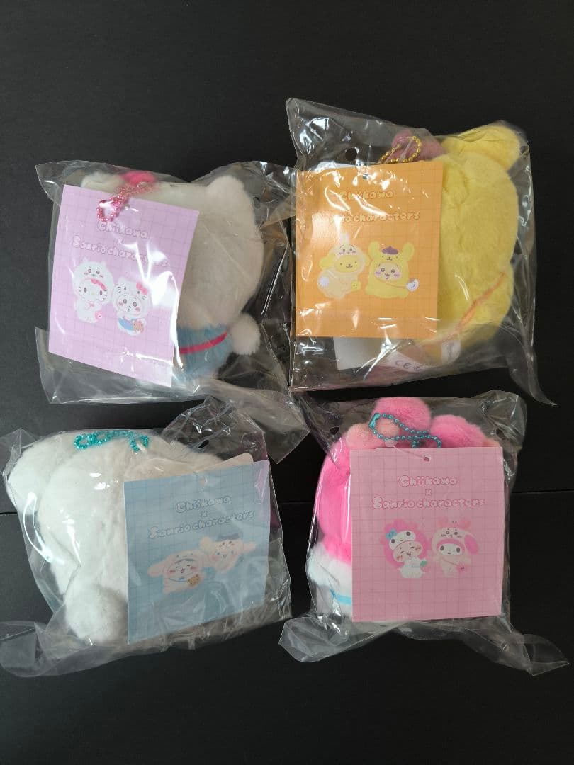 ちいかわ サンリオキャラクターズ 4体セット マスコットホルダー
