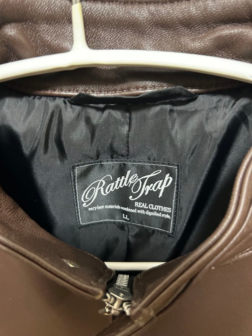 ラトルトラップ ブラウン ラムレザー　シングルライダース