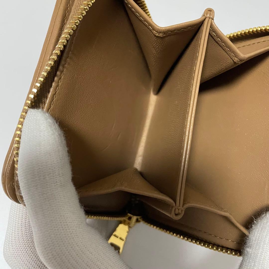 ✨未使用に近い✨　MIUMIU マテラッセル　折り財布　　茶　レザー　ICタグ