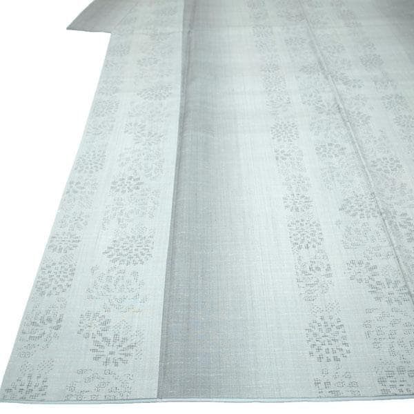 結城紬 着物 袷 80亀甲 菊 花 縦ぼかし 裄64.5 Ｍ 中古 sn1867