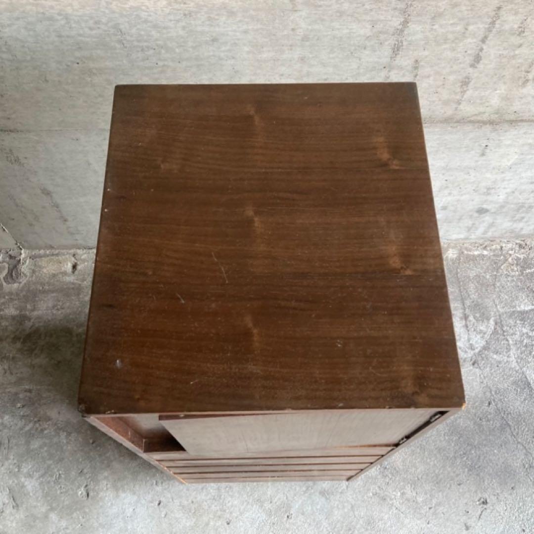 古いキャビネット チェスト ラック 箪笥 電話台 棚 木製 当時物 昭和 レトロ