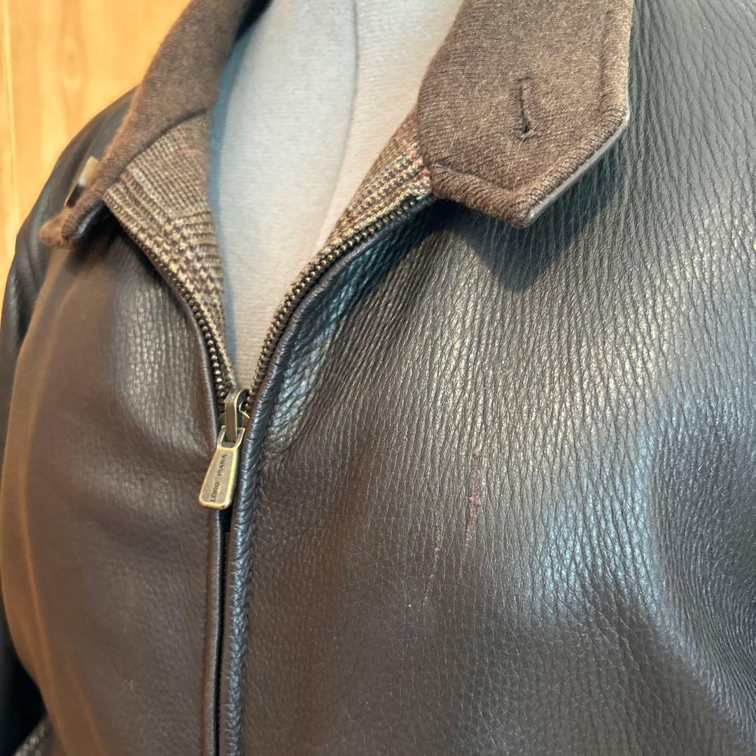 Loro Piana 鹿革レザー×カシミア　リバーシブルジャケット　メンズM