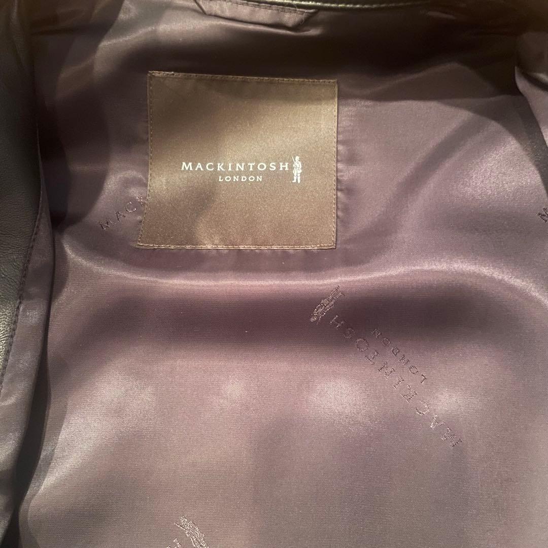 Montosh London ブラック シングルライダースジャケット　38