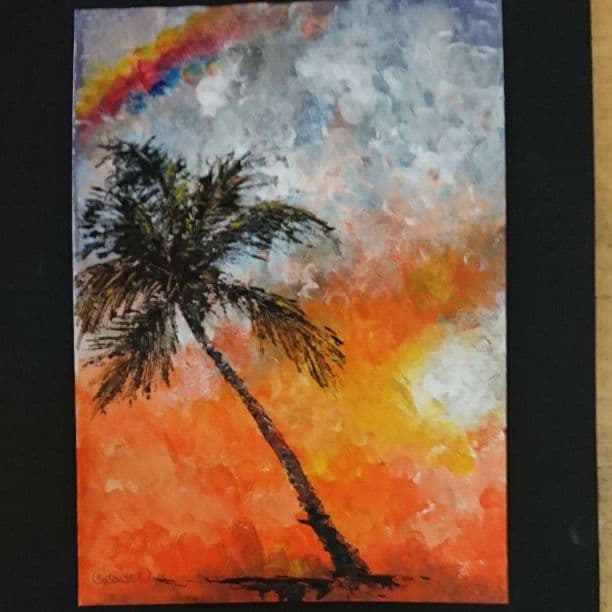 satoru  妄想ハワイ  アクリル画